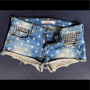 Frankie B jean star studded shorts